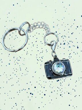 Handmade Camera Keychain Charm Bag | Vintage Photographer Accessory